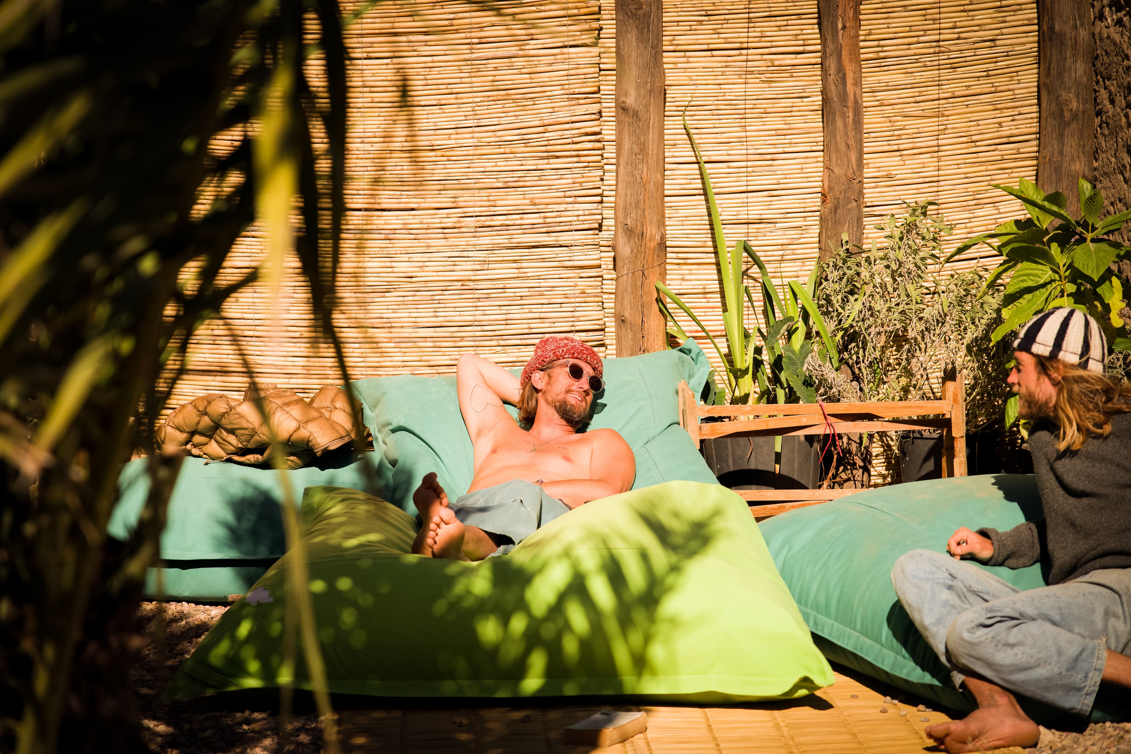 The garden and terrace lounge at Dar Gamila, ready to welcome a group
